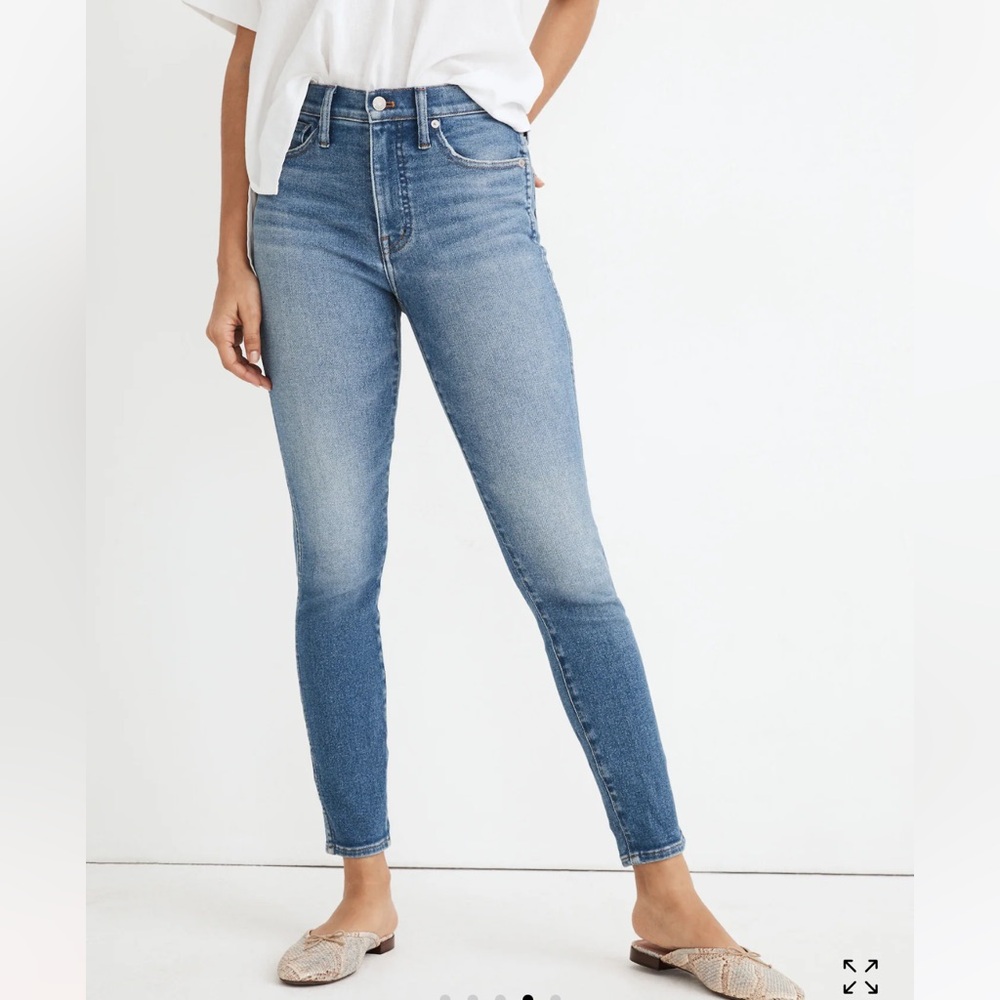Madewell 10" High-Rise Skinny Crop Jeans in Sheffield Wash size 28 petite